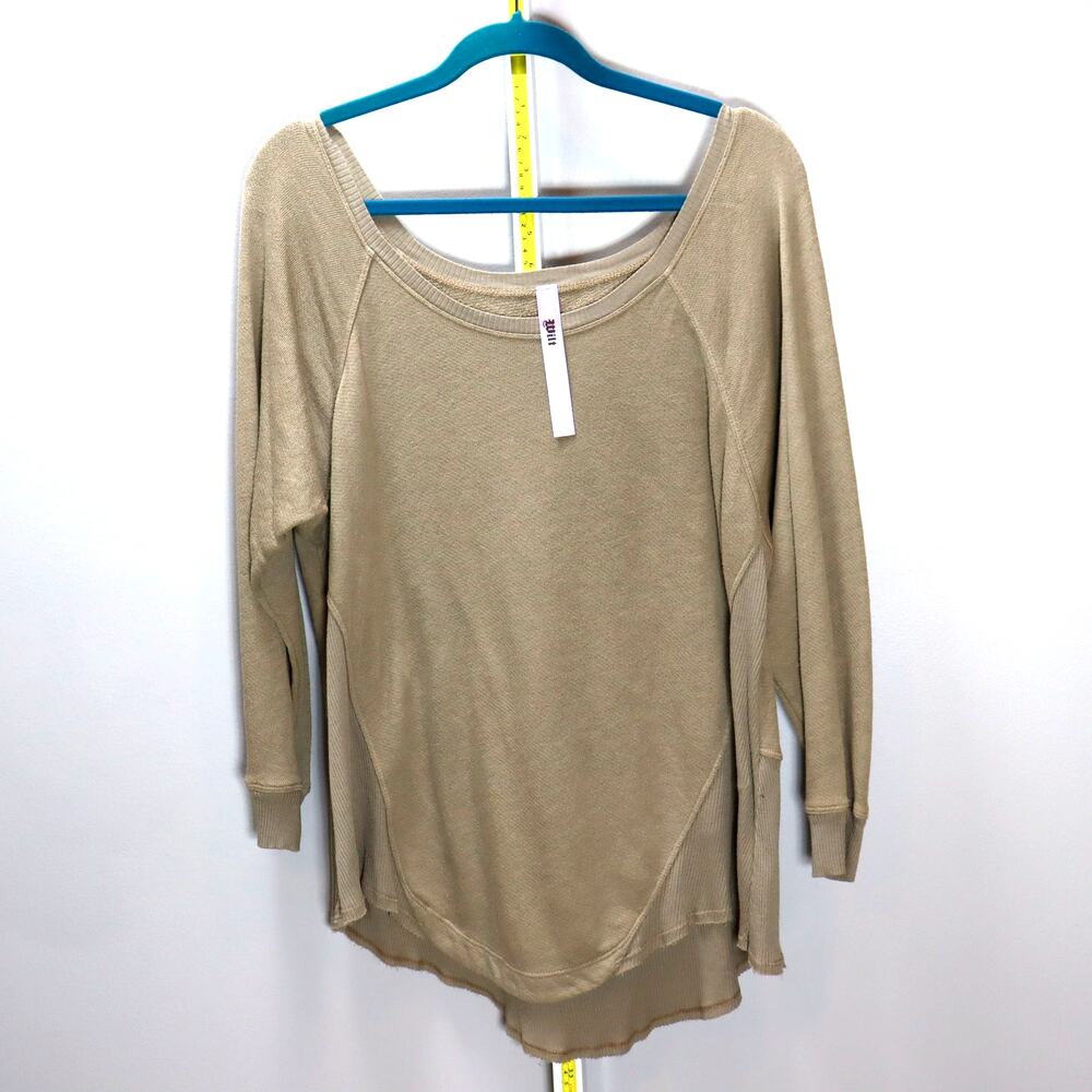 Wilt Lightweight Sweatshirt Tunic Top Taupe‎ Brown Size L USA Made